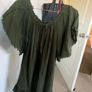 Planet Blue deep green boho dress